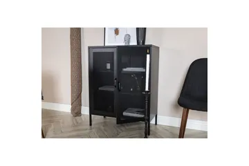 Skap Misha - Svart, 40x80x102 - Oppbevaring - Skap - Oppbevaringsskap - Kontorskap - Dokumentskap