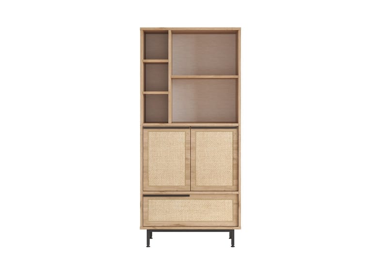Liyakat Highboard - Eik/Valnøtt - Oppbevaring - Skap - Oppbevaringsskap