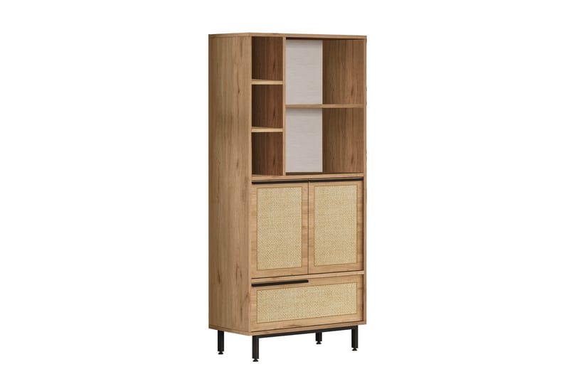 Liyakat Highboard - Eik/Valnøtt - Oppbevaring - Skap - Oppbevaringsskap