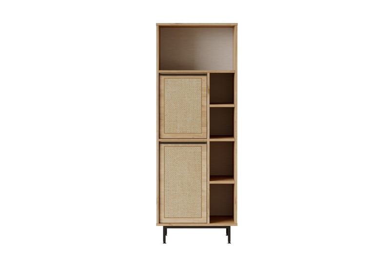 Liyakat Highboard - Eik/Valnøtt - Oppbevaring - Skap - Oppbevaringsskap