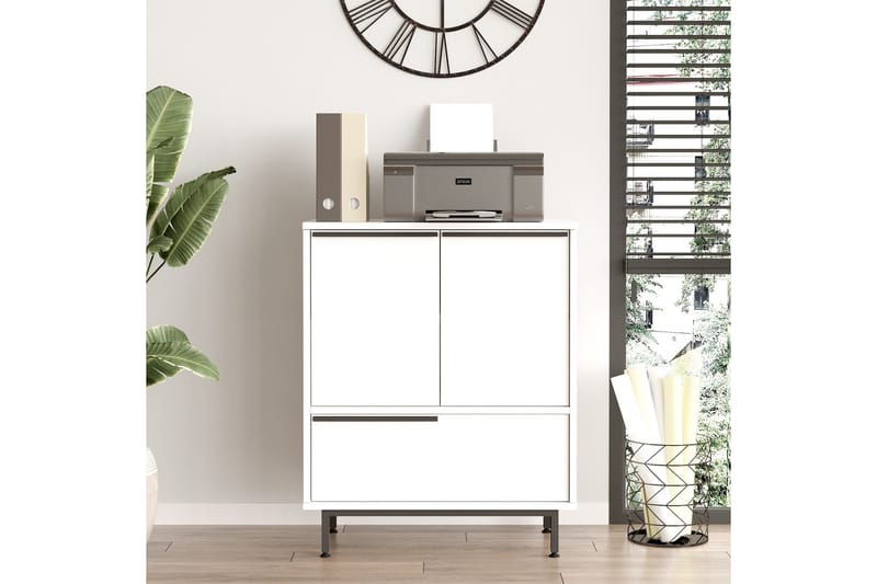 Liyakat Highboard - Hvit - Oppbevaring - Skap - Oppbevaringsskap