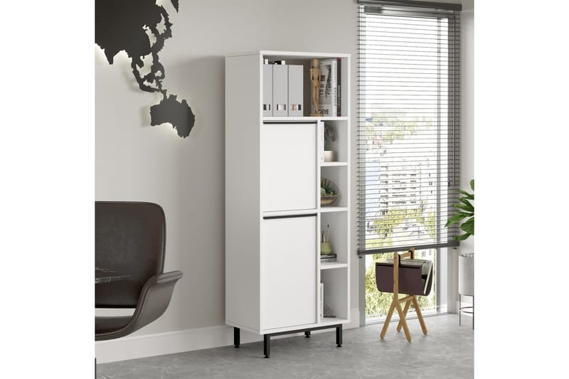 Liyakat Highboard - Hvit - Oppbevaring - Skap - Oppbevaringsskap
