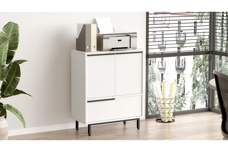 Liyakat Highboard - Hvit - Oppbevaring - Skap - Oppbevaringsskap