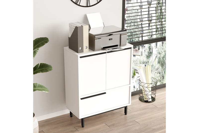 Liyakat Highboard - Hvit - Oppbevaringsskap