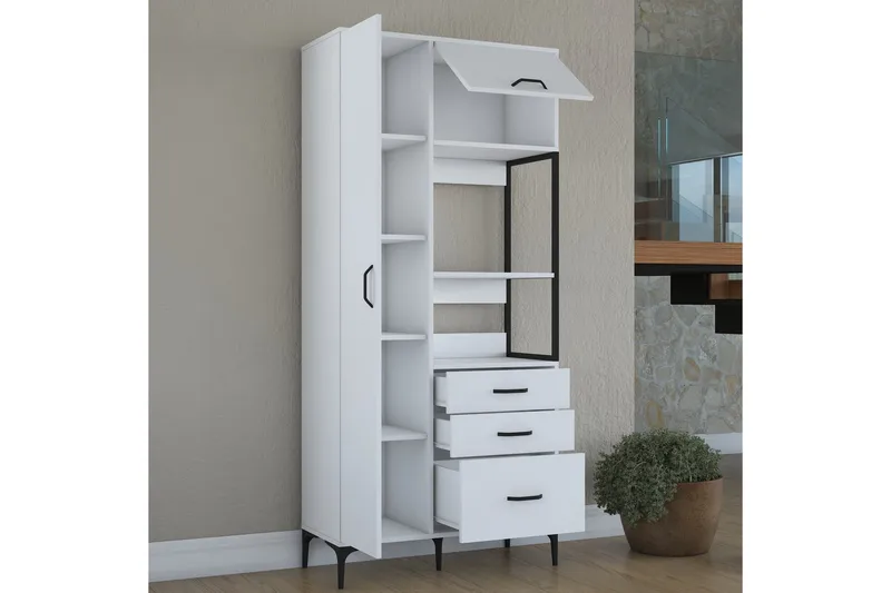 Manorma Highboard - Hvit - Oppbevaring - Skap - Oppbevaringsskap