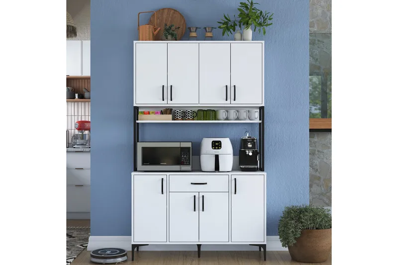 Manorma Highboard - Hvit - Oppbevaring - Skap - Oppbevaringsskap