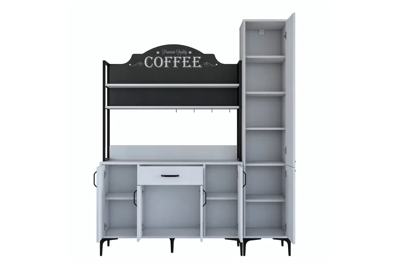 Manorma Highboard - Hvit - Oppbevaring - Skap - Oppbevaringsskap