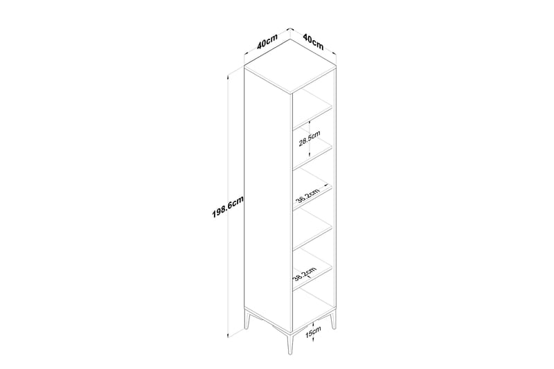 Manorma Highboard - Hvit - Oppbevaringsskap