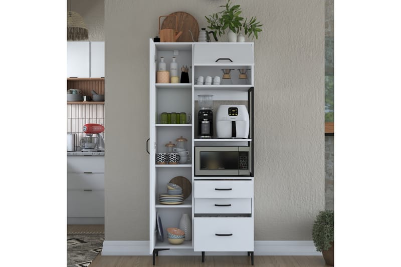 Manorma Highboard - Hvit - Oppbevaring - Skap - Oppbevaringsskap