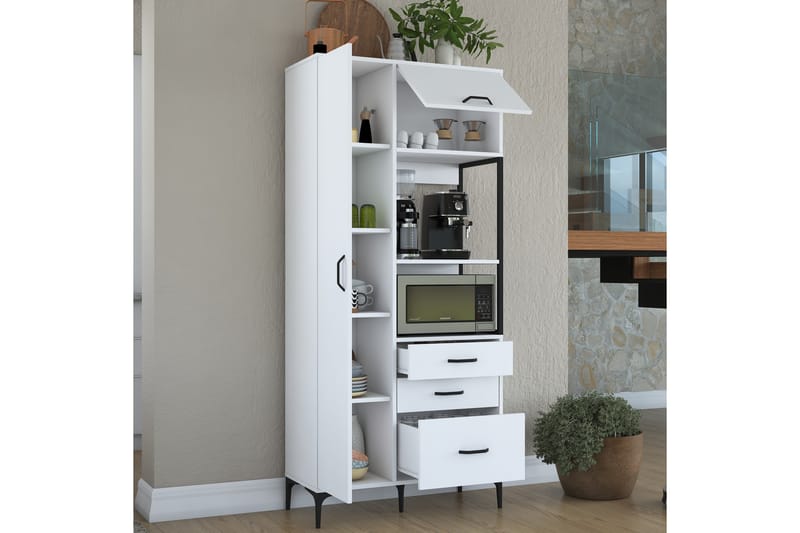 Manorma Highboard - Hvit - Oppbevaring - Skap - Oppbevaringsskap