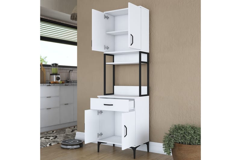 Manorma Highboard - Hvit - Oppbevaring - Skap - Oppbevaringsskap