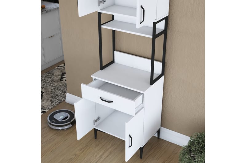 Manorma Highboard - Hvit - Oppbevaring - Skap - Oppbevaringsskap