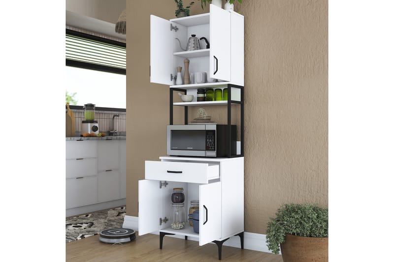 Manorma Highboard - Hvit - Oppbevaring - Skap - Oppbevaringsskap