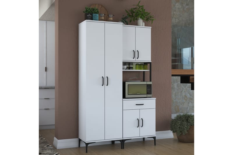Manorma Highboard - Hvit - Oppbevaring - Skap - Oppbevaringsskap