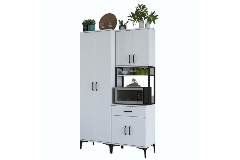 Manorma Highboard - Hvit - Oppbevaring - Skap - Oppbevaringsskap
