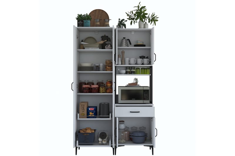Manorma Highboard - Hvit - Oppbevaring - Skap - Oppbevaringsskap
