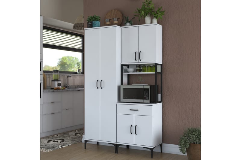 Manorma Highboard - Hvit - Oppbevaring - Skap - Oppbevaringsskap