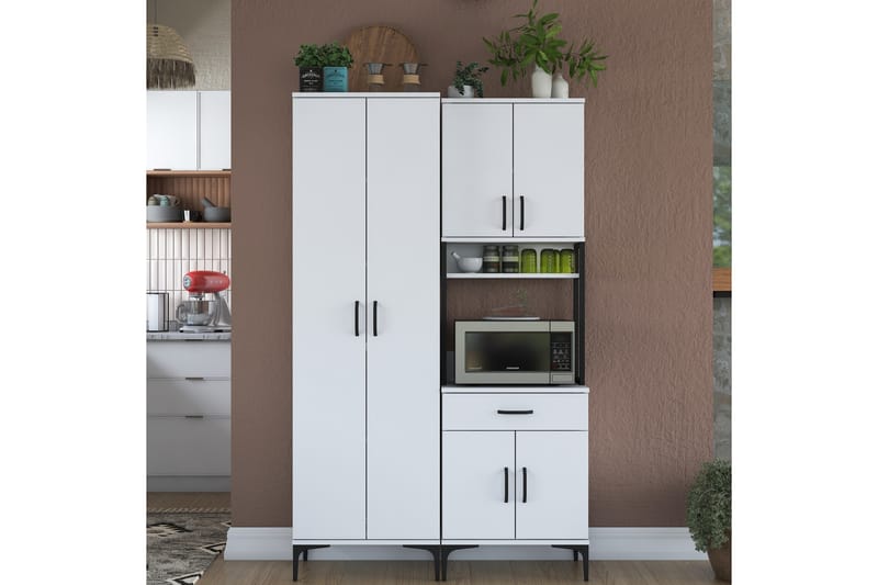 Manorma Highboard - Hvit - Oppbevaring - Skap - Oppbevaringsskap