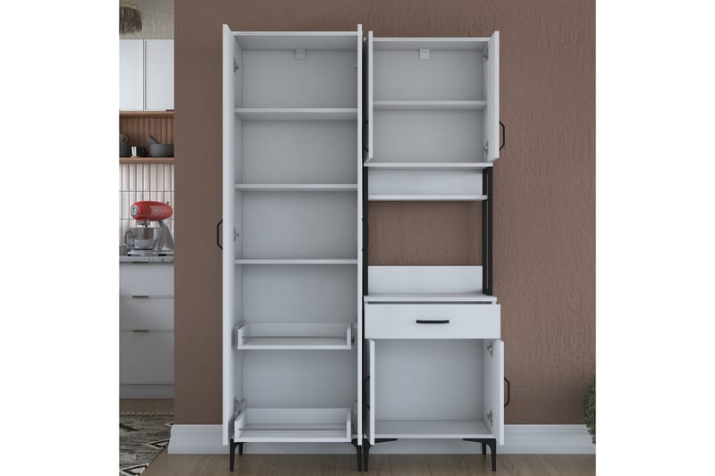Manorma Highboard - Hvit - Oppbevaring - Skap - Oppbevaringsskap