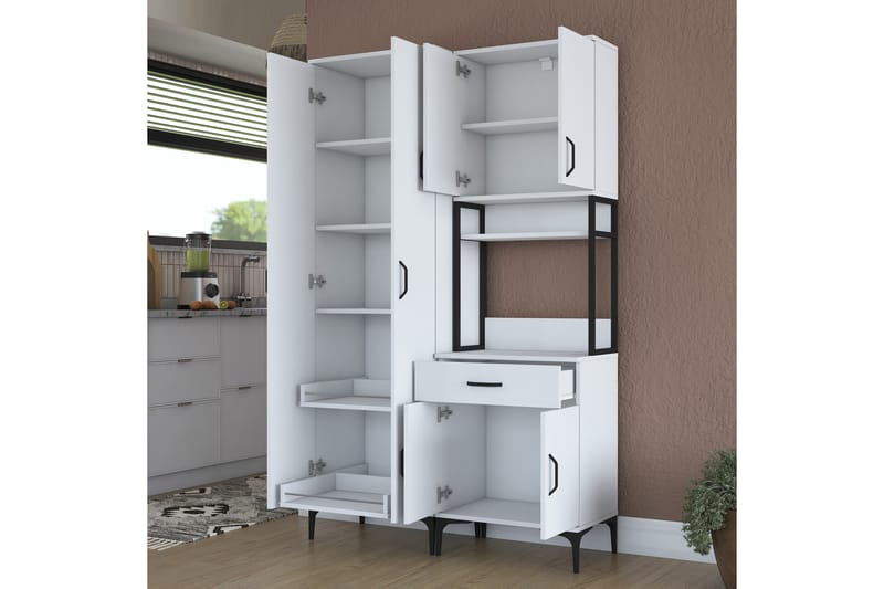 Manorma Highboard - Hvit - Oppbevaring - Skap - Oppbevaringsskap