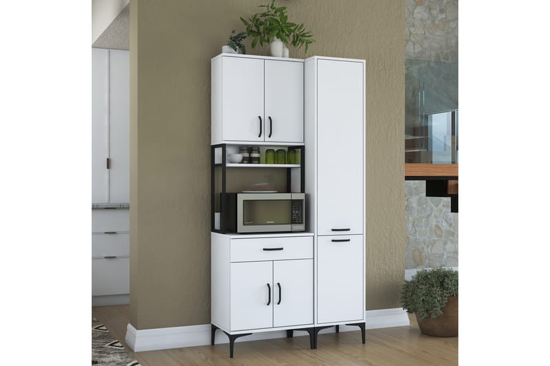 Manorma Highboard - Hvit - Oppbevaring - Skap - Oppbevaringsskap