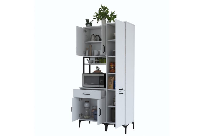 Manorma Highboard - Hvit - Oppbevaring - Skap - Oppbevaringsskap
