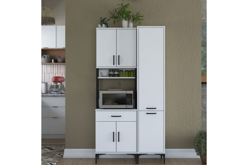 Manorma Highboard - Hvit - Oppbevaring - Skap - Oppbevaringsskap