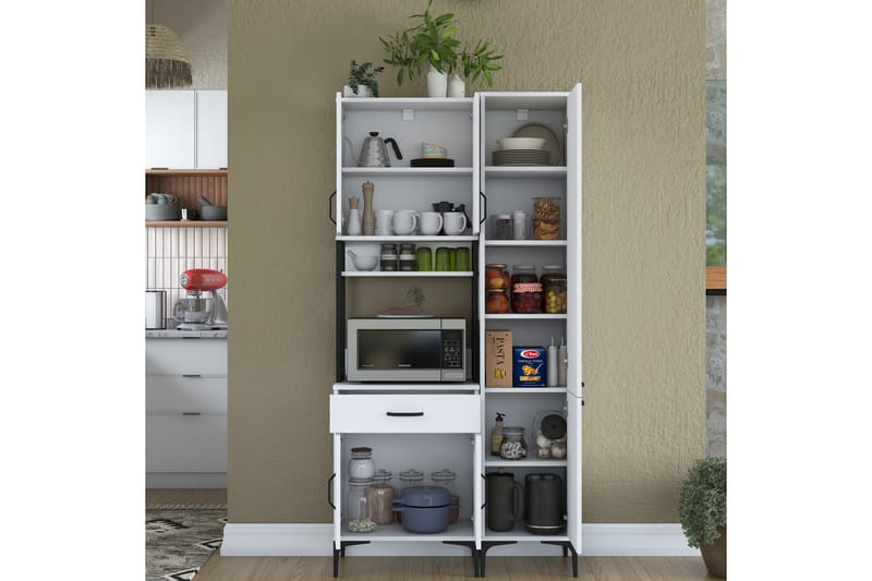 Manorma Highboard - Hvit - Oppbevaring - Skap - Oppbevaringsskap