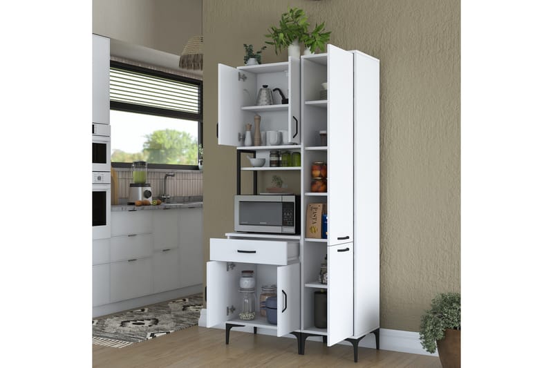 Manorma Highboard - Hvit - Oppbevaring - Skap - Oppbevaringsskap