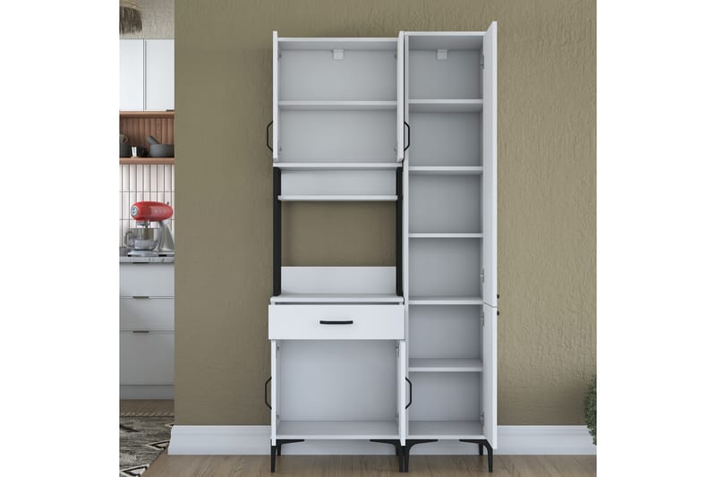 Manorma Highboard - Hvit - Oppbevaring - Skap - Oppbevaringsskap