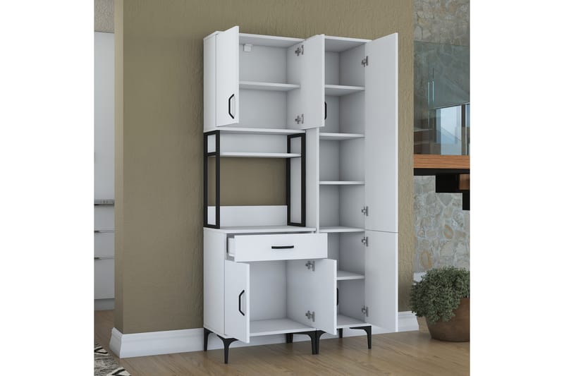Manorma Highboard - Hvit - Oppbevaring - Skap - Oppbevaringsskap