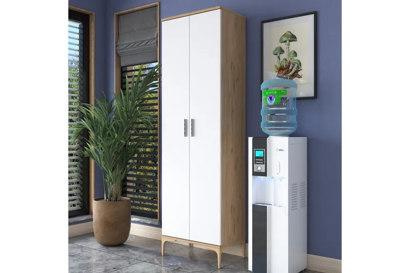 Manorma Highboard, Valnøtt/Hvit