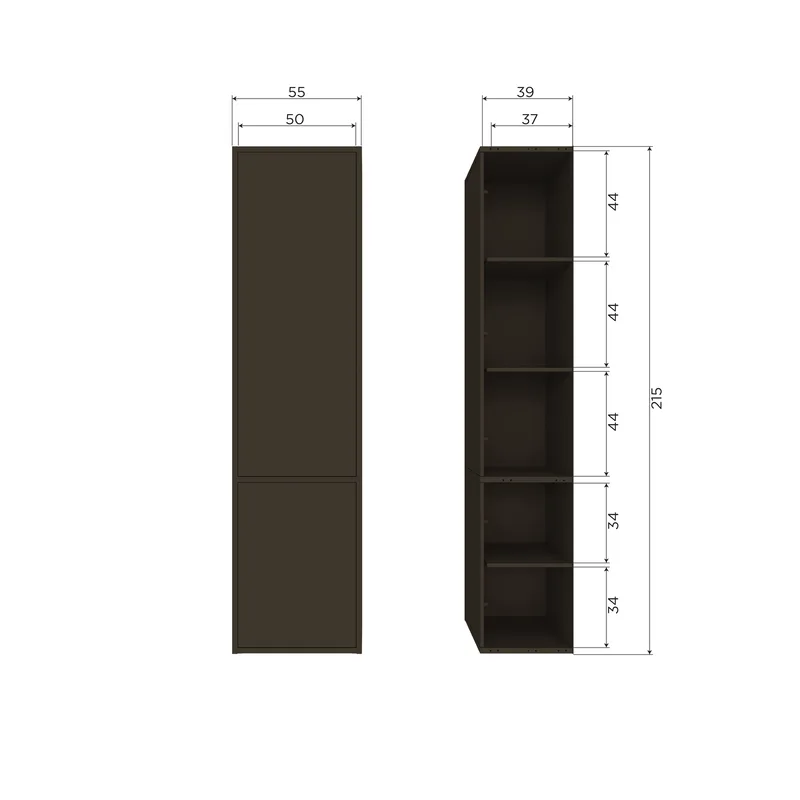 Oppbevaringsskap Meggy 215 cm - Mellombrun - Oppbevaring - Skap - Oppbevaringsskap