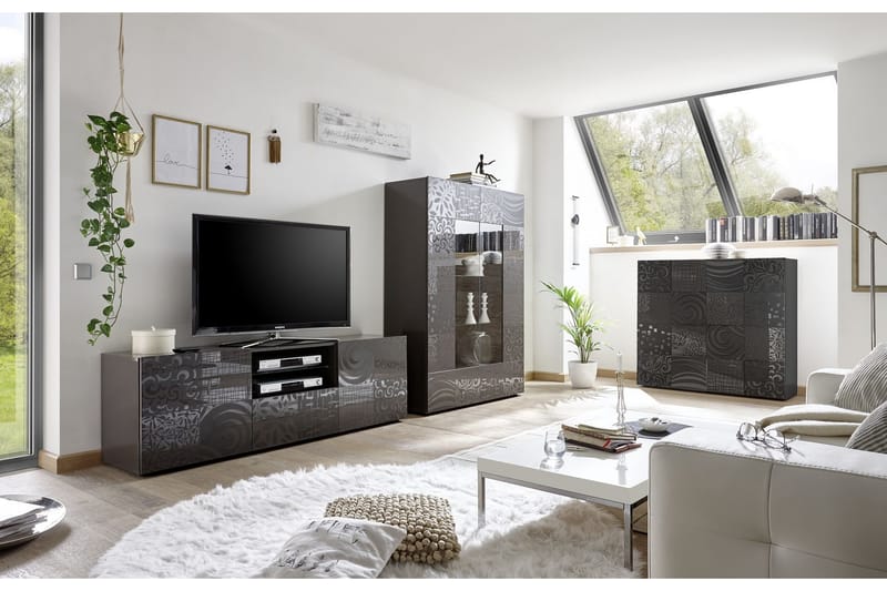 Mironne Highboard 121 cm - Grå - Oppbevaring - Skap - Oppbevaringsskap