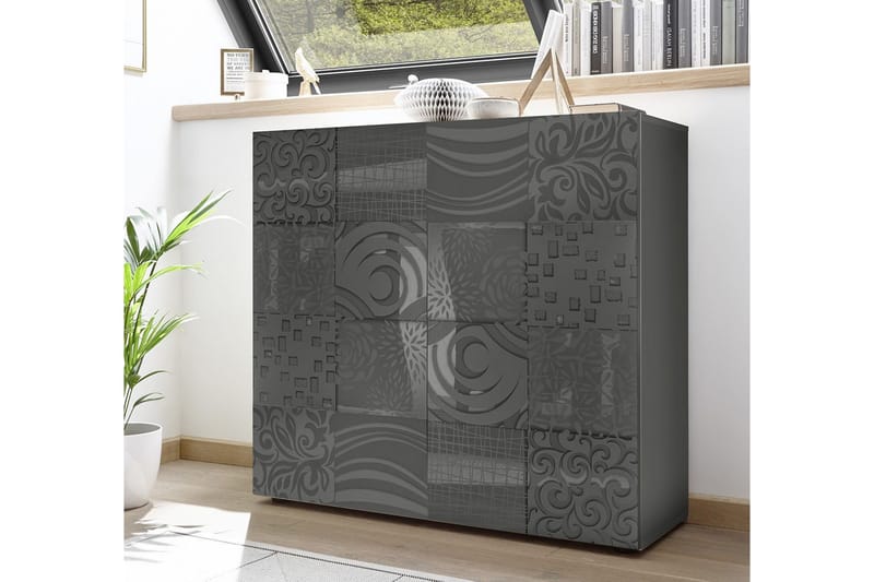 Mironne Highboard 121 cm - Grå - Oppbevaring - Skap - Oppbevaringsskap