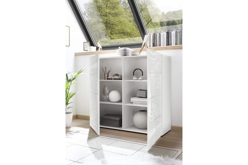 Mironne Highboard 121 cm - Hvit - Oppbevaring - Skap - Oppbevaringsskap