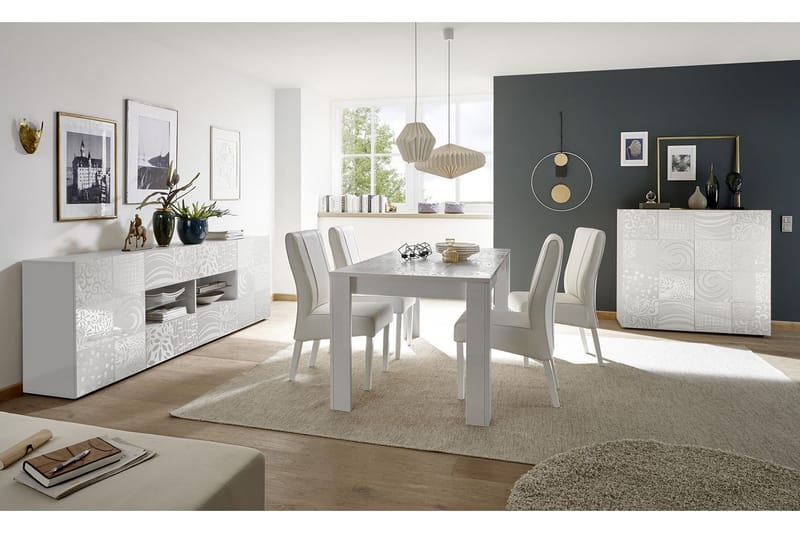 Mironne Highboard 121 cm - Hvit - Oppbevaring - Skap - Oppbevaringsskap