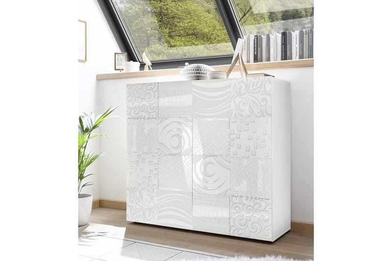 Mironne Highboard 121 cm - Hvit - Oppbevaring - Skap - Oppbevaringsskap