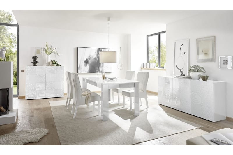 Mironne Highboard 121 cm - Hvit - Oppbevaring - Skap - Oppbevaringsskap