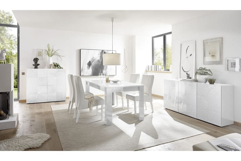 Mironne Highboard 121 cm - Hvit - Oppbevaring - Skap - Oppbevaringsskap