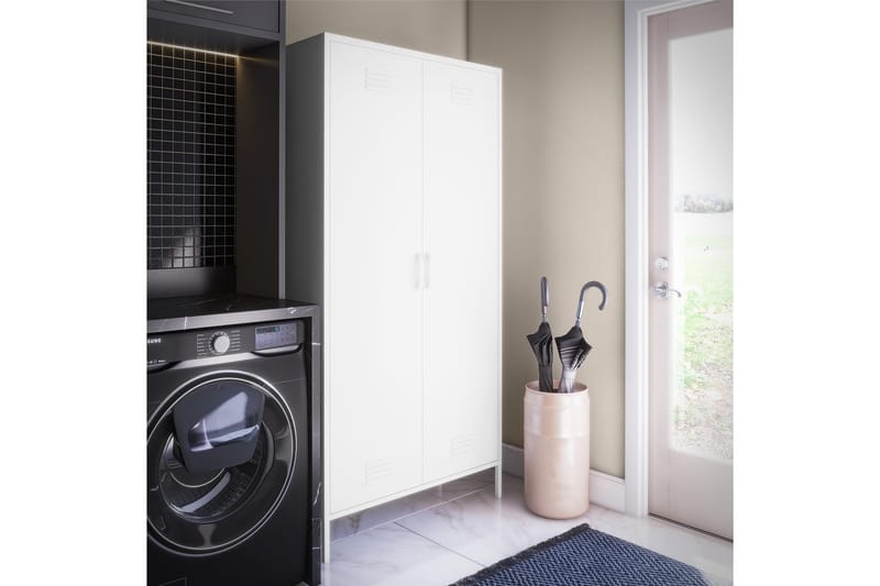 Mission District Highboard Hvit - Dorel Home - Oppbevaring - Skap - Oppbevaringsskap