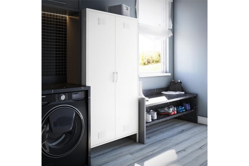 Mission District Highboard Hvit - Dorel Home - Oppbevaring - Skap - Oppbevaringsskap