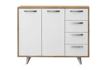 Mod Skjenk 100 cm i Mørkt Tre - Hvit|Brun - Oppbevaring - Oppbevaringsmøbler - Sideboard & skjenker