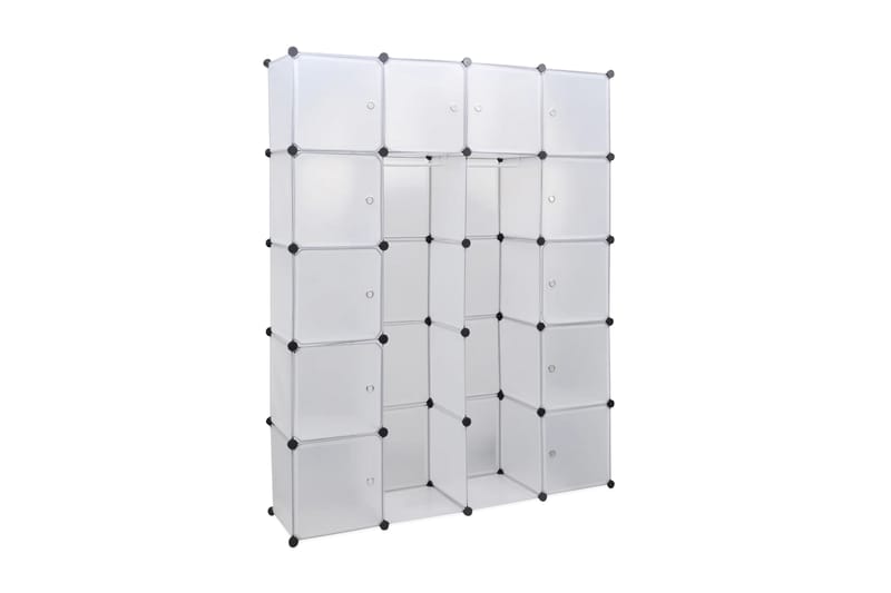 Modulrt skap med 14 deler, hvit 37 x 146 x 180,5 cm - Oppbevaring - Skap - Oppbevaringsskap