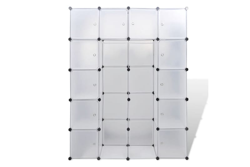 Modulrt skap med 14 deler, hvit 37 x 146 x 180,5 cm - Oppbevaring - Skap - Oppbevaringsskap
