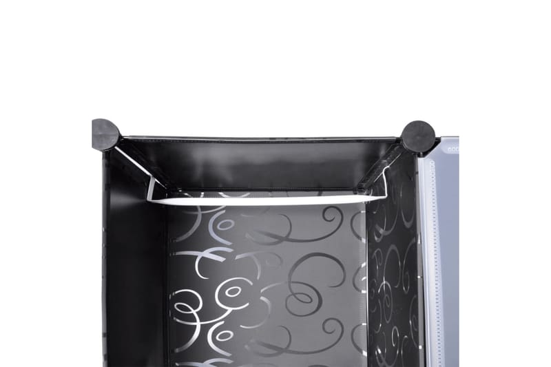 Modulrt skap med 14 deler svart og hvitt 37x146x180,5 cm - Oppbevaringsskap