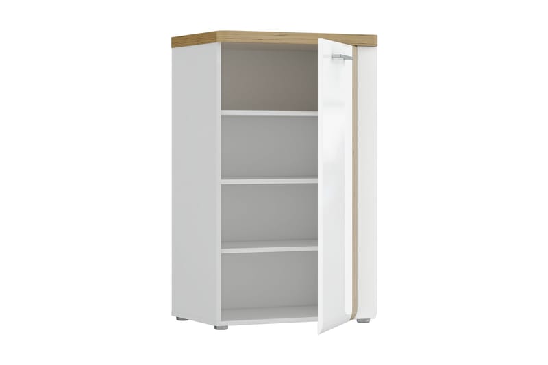 Nessebar Highboard 44x61 cm - Hvit/Brun - Oppbevaring - Skap - Oppbevaringsskap
