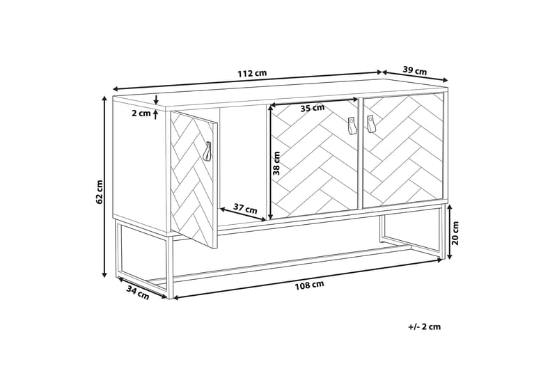 Nueva Skap 112x39 cm - Tre/natur - Oppbevaring - Skap - Oppbevaringsskap