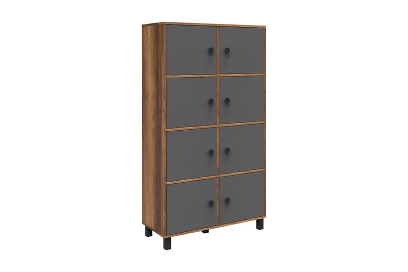 Numandro Highboard 40x96 cm, Teak/Antrasitt
