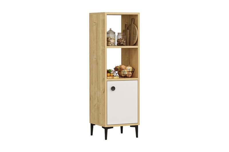 Olsenago Highboard 39x35 cm - Blå / Natur / Hvit - Oppbevaring - Skap - Oppbevaringsskap